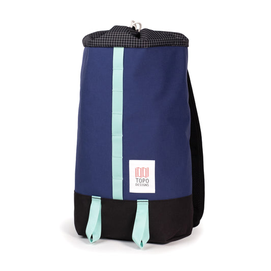 Front View of Topo Designs Cosmos Backpack in "Aura / Black"