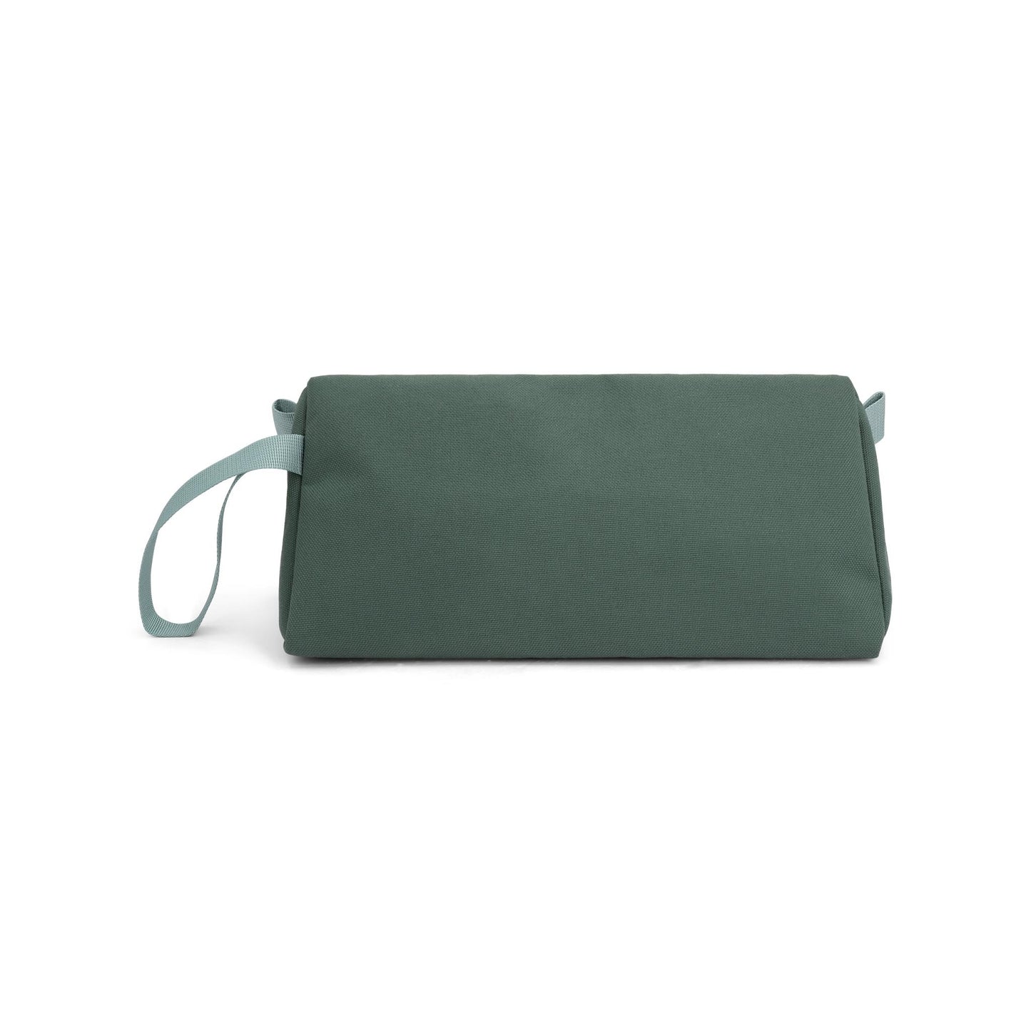 Back View of Topo Designs Dopp Kit in "Stone Blue / Forest"