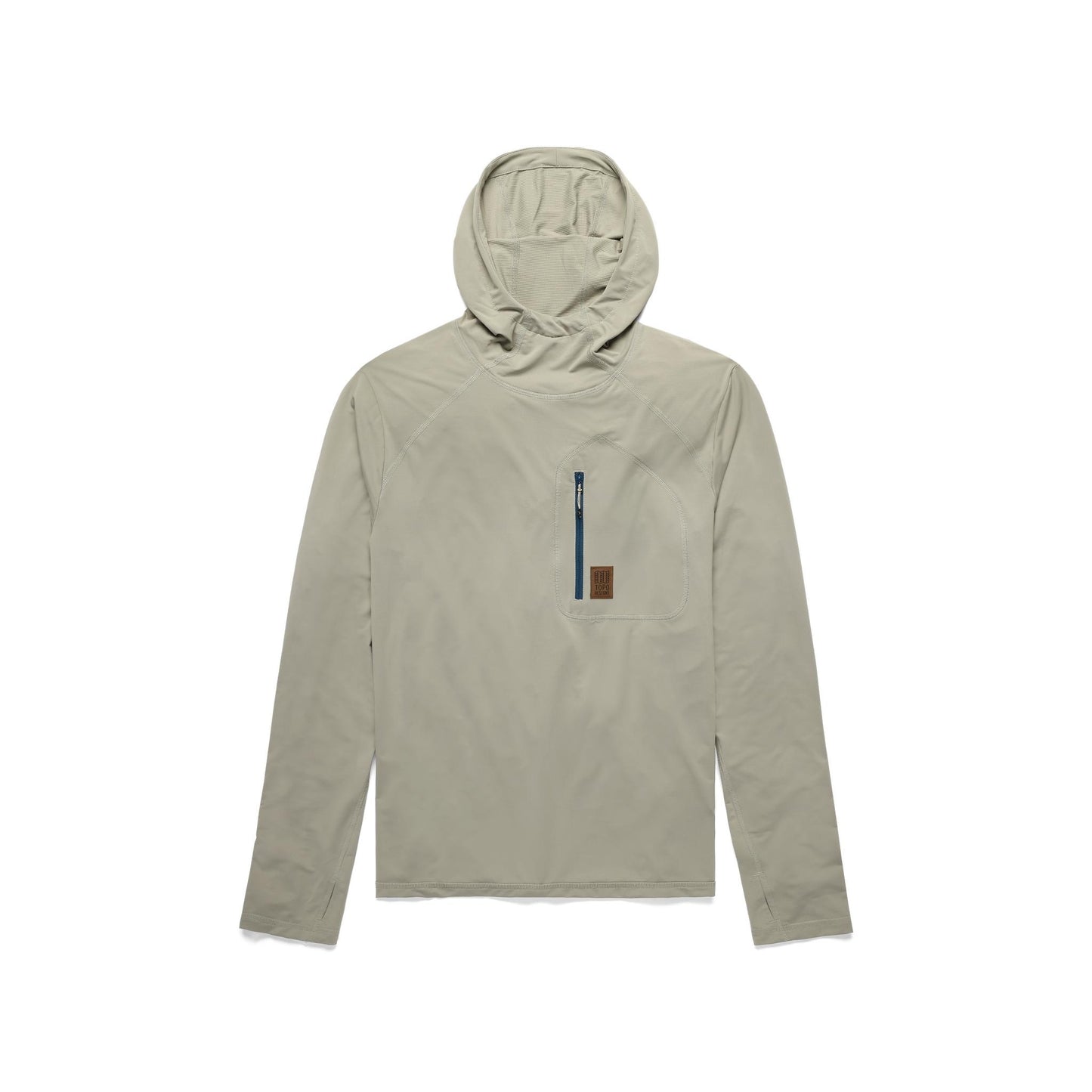 Front View of Topo Designs Sun Hoodie - Men's in "Dried Sage"