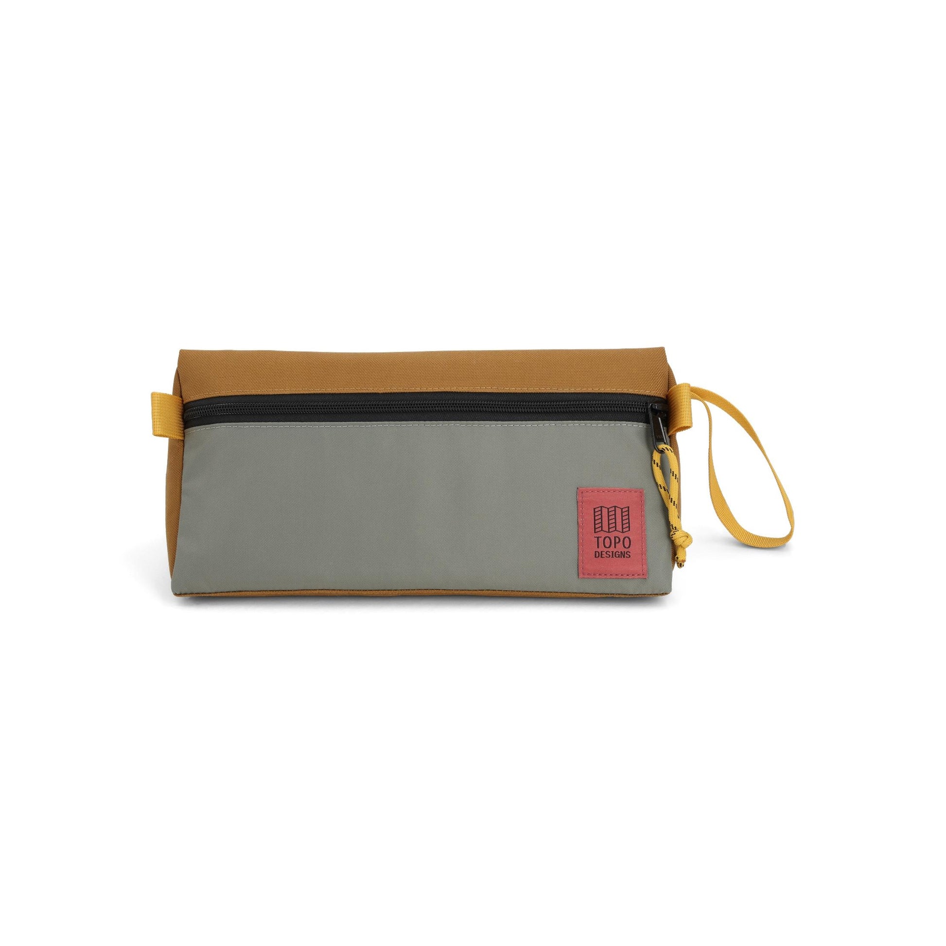 Front View of Topo Designs Dopp Kit in "Beetle / Khaki"