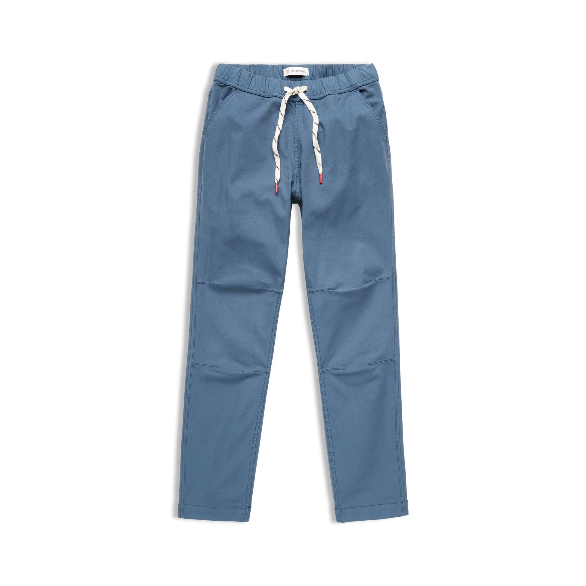 Front View of Topo Designs Dirt Pants Slim - Women's in "Stone Blue"